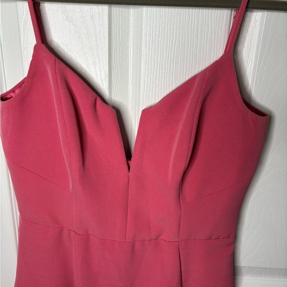 Bardot Pink Ruffle Hem Spaghetti Strap Dress Size 4 - Picture 4 of 8